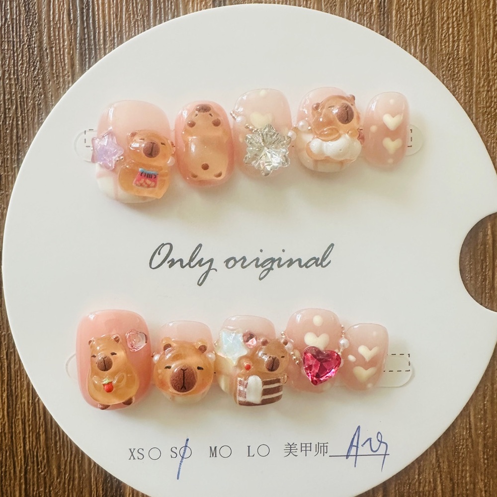 Pink Bear Nail Art Set